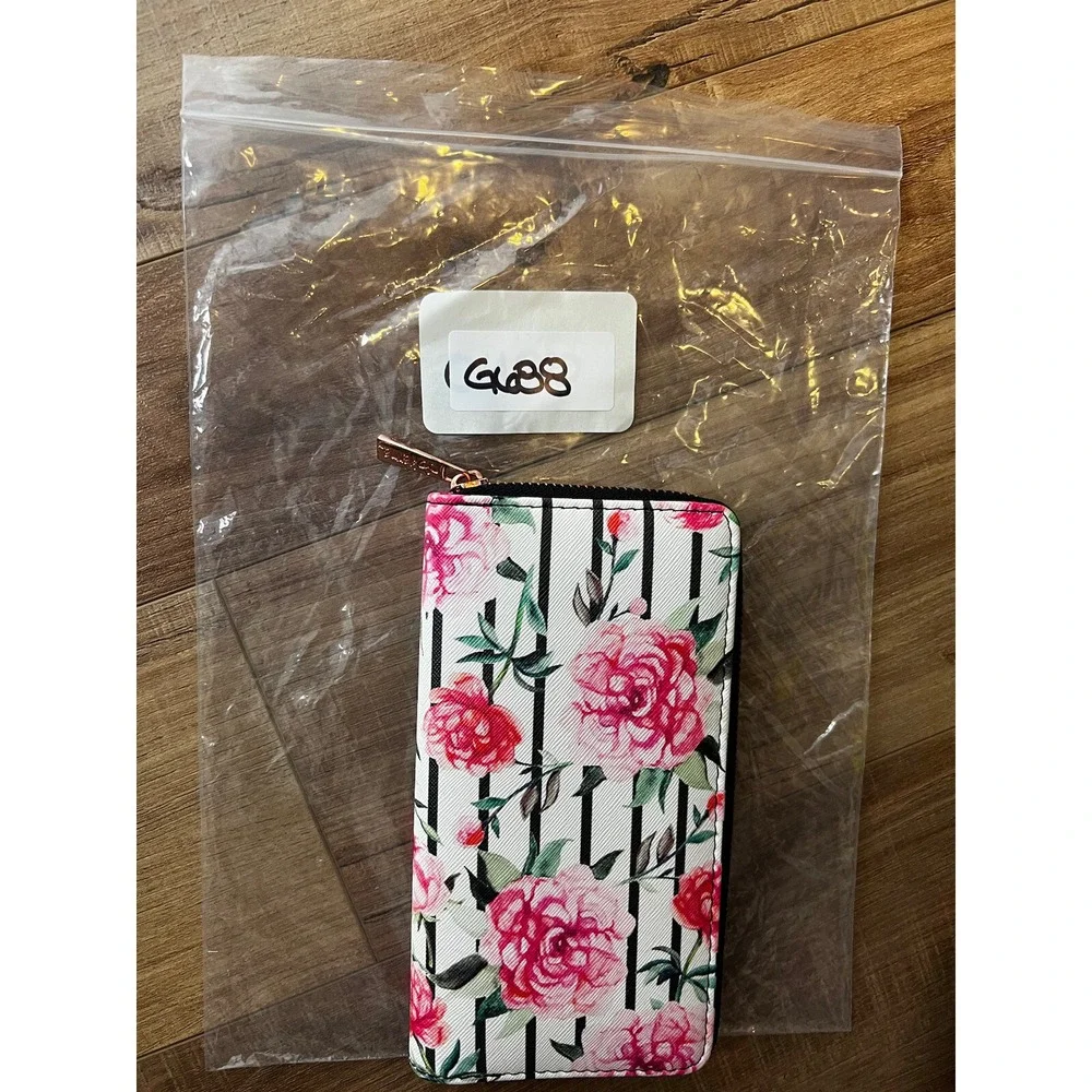 Karma Rose Floral‎ Womens Boho Zip Around Wallet ID Cards